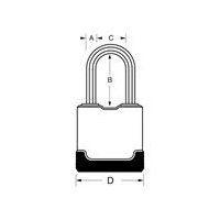 Master Lock Visací zámek z vrstvené oceli  -  Excell - 48mm (2 ks / blistr)