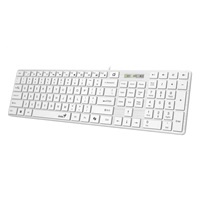 Genius Klávesnice Slimstar 126, Drátová USB, CZ+SK layout, Copilot klávesa, Bílá