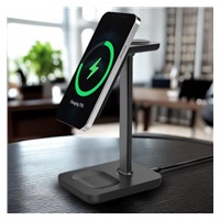 Solight stolní nabíječka 3v1, Qi2, MagSafe kompatibilní