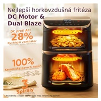 BAZAR - Cosori Turbo Tower Pro chytrá horkovzdušná fritéza 10,8l černá - Poškozený obal (Komplet)