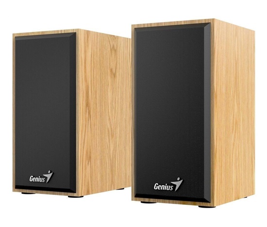 GENIUS Reproduktor SP-HF180, 3.5mm jack, 6W, světlé dřevo