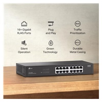 TP-Link LiteWave switch LS1016G (16xGbE, fanless)