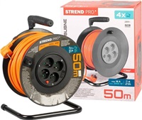 Strend Pro DG-FB04 buben 50m plast 4xzas. 3x1,5mm oranžová (213059)