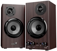 GENIUS Reproduktor SP-HF520BT, BT, 3.5mm jack, 20W, tmavé dřevo