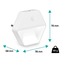 CONNECT IT Noční LED světlo Sparkle 2 Sensor, teplé světlo, bílá