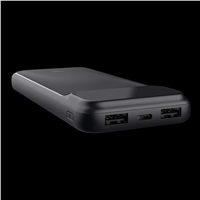 TRUST Powerbanka Avala, 10000 mAh, 1xUSB-C + 2xUSB, černá