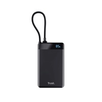 TRUST Powerbanka Fiera, 10000 mAh, S kabelem, 2x USB-C, černá