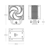 ARCTIC Chladič CPU Freezer 36 ARGB White, 2x120mm, LGA1851, AM5