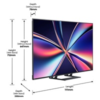 Hisense 65" TV, 4K Ultra HD, 100/120 Hz, HDR, Miracast, herní režim