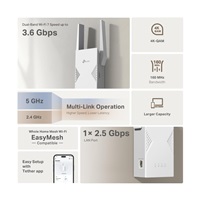 TP-Link RE235BE EasyMesh WiFi7 Extender/Repeater (BE3600,2,4GHz/5GHz,1x2,5GbE)
