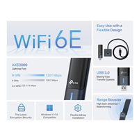 TP-Link Archer TXE50UH WiFi6E USB adapter (AXE3000,2,4GHz/5GHz/6GHz)