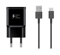 Samsung 15W Cestovní nabíječka + USB-C Datový Kabel Black (OOB Bulk)