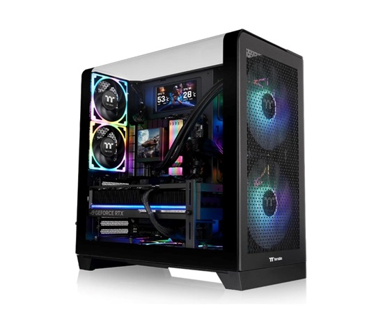 THERMALTAKE Case View 390 Air, ATX, Průhledná bočnice, 2x 120mm Fan, černá