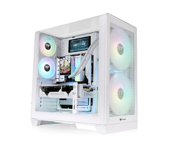 THERMALTAKE Case View 390 Air, ATX, Průhledná bočnice, 2x 120mm Fan, bílá