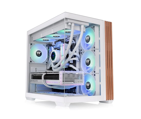 THERMALTAKE Case View 380 WS ARGB, Průhledná bočnice, bílá