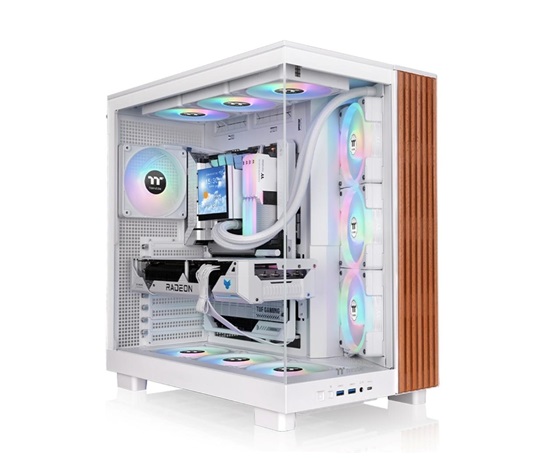 THERMALTAKE Case View 380 XL WS ARGB, Průhledná bočnice, bílá