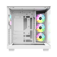 THERMALTAKE Case View 380 XL WS ARGB, Průhledná bočnice, bílá