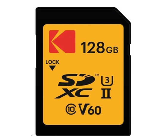 Kodak paměťová SD karta 128GB UHS-II U3 V60 Ultra Pro