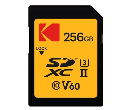 Kodak paměťová SD karta 256GB UHS-II U3 V60 Ultra Pro