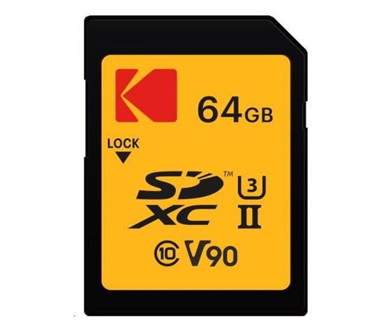 Kodak paměťová SD karta 64GB UHS-II U3 V90 Ultra Pro