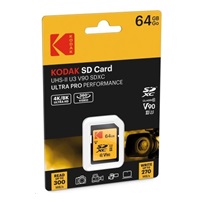 Kodak paměťová SD karta 64GB UHS-II U3 V90 Ultra Pro