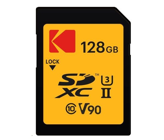 Kodak paměťová SD karta 128GB UHS-II U3 V90 Ultra Pro