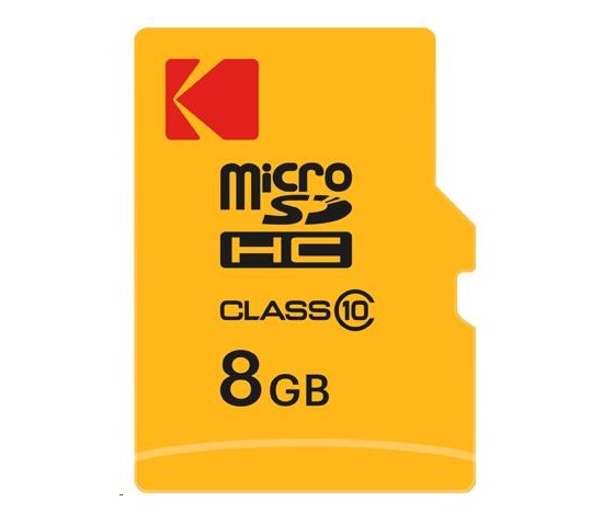 Kodak paměťová microSD karta 8GB Class10 w/adapter Extra