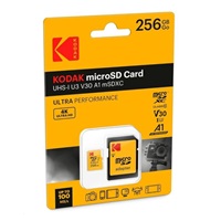 Kodak paměťová micro SD karta 256GB UHS-I U3 V30 Ultra + adaptér