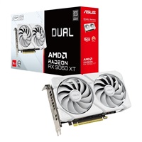 ASUS VGA AMD Radeon RX 9060 XT DUAL 16GB WHITE, RX 9060 XT, 16GB GDDR6, 2xDP, 1xHDMI