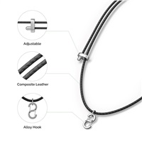 PLAUD Note Pin Lanyard Black - Řemínek na krk, černý