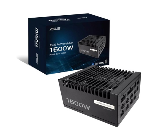 ASUS zdroj Pro WS 1600W Platinum, 140mm, Plně modulární, 80 Plus Platinum, ATX 3.1