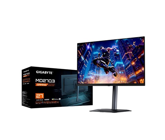 GIGABYTE LCD - 27" Gaming monitor MO27Q3, OLED, 2560x1440 QHD, 360Hz, 1.5M:1, 250cd/m2;1000 cd/m2, 0.03ms, 2xHDMI, 1xDP