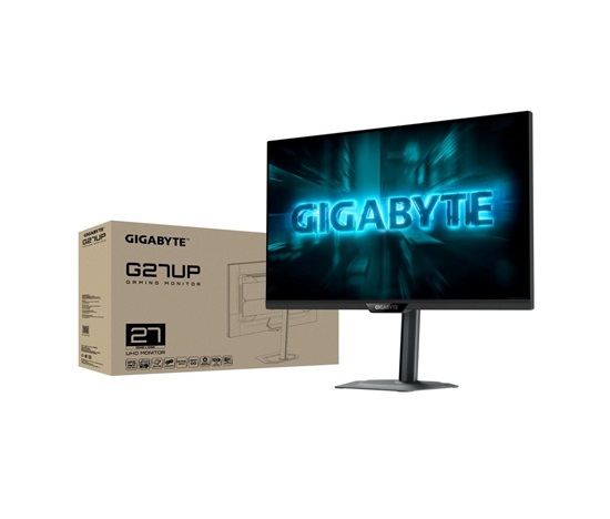 GIGABYTE LCD - 27" Gaming monitor G27UP, SS IPS, 3840 x 2160 UHD, 160Hz, 1000:1, 400cd/m2, 1ms, 2xHDMI, 1xDP