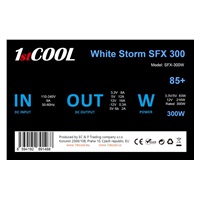 BAZAR - 1stCOOL Zdroj White Storm SFX 300 85+, 300W, SFX, černá - Po opravě