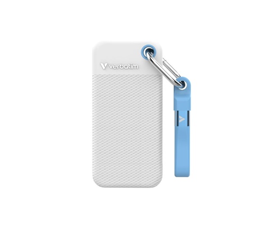 VERBATIM externí SSD 2TB Pocket SSD, USB-C, Bílá