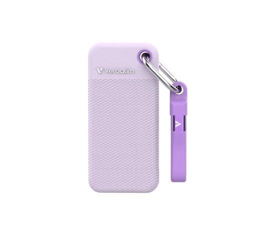 VERBATIM externí SSD 1TB Pocket SSD, USB-C, Fialová
