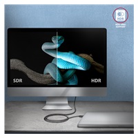 AXAGON BUCM4X-CM05AB NewGEN+ kábel USB-C <-> USB-C, 0.5m, USB4 Gen 3×2, PD 240W 5A, 8K HD, ALU, opletenie, čierny