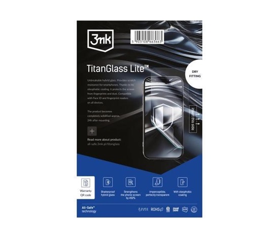 3mk All-Safe - AIO fólie TitanGlass Lite Dry Fitting Phone, 50 ks