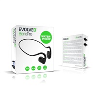 EVOLVEO bezdrátová sluchátka BonePro MP3 32GB, na lícní kosti,černá