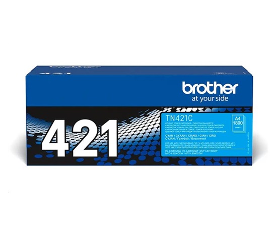 BAZAR - BROTHER Toner TN-421C pro HL-L8260Toner CDW/HL-L8360CDW/DCP-L8410CDW, 1.800 stran, Cyan - Poškozený obal (Komple