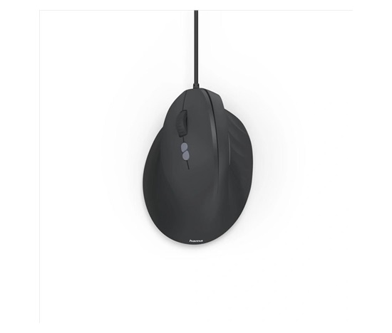 Hama vertikálna ergonomická káblová myš ECM-500L, pre ľavákov, čierna