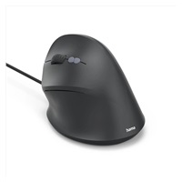 Hama vertikálna ergonomická káblová myš ECM-500L, pre ľavákov, čierna