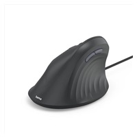 Hama vertikálna ergonomická káblová myš ECM-500L, pre ľavákov, čierna