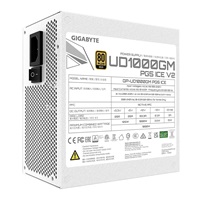 GIGABYTE zdroj UD1000GM PG5 ICE 1000W, 120mm, Plně modulární, 80 Plus Gold, ATX 3.1