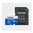 Lexar microSDHC Blue Plus UHS-I with SD adapter, up to 100MB/s read C10/A1/U3 (V30) 64GB