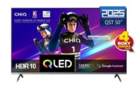 CHiQ U50QST TV 50", UHD, QLED, ultratenká, Google TV, DLG 120 Hz, Dolby Audio, Frameless, metalická