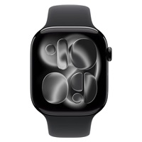 Apple Watch Series 11 GPS 42mm Jet Black Aluminium Case with Black Sport Band - M/L