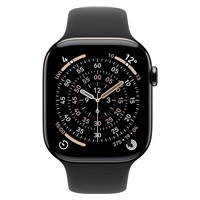 Apple Watch Series 11 GPS + Cellular 42mm Slate Titanium Case with Black Sport Band - S/M