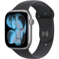 Apple Watch Series 11 GPS + Cellular 46mm Space Grey Aluminium Case with Black Sport Band - M/L