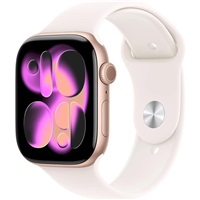 Apple Watch Series 11 GPS + Cellular 46mm Rose Gold Aluminium Case with Light Blush Sport Band - S/M